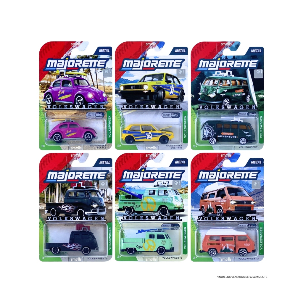 Majorette Premium Volkswagen - Carrinho Miniatura - À Escolha - 1:64