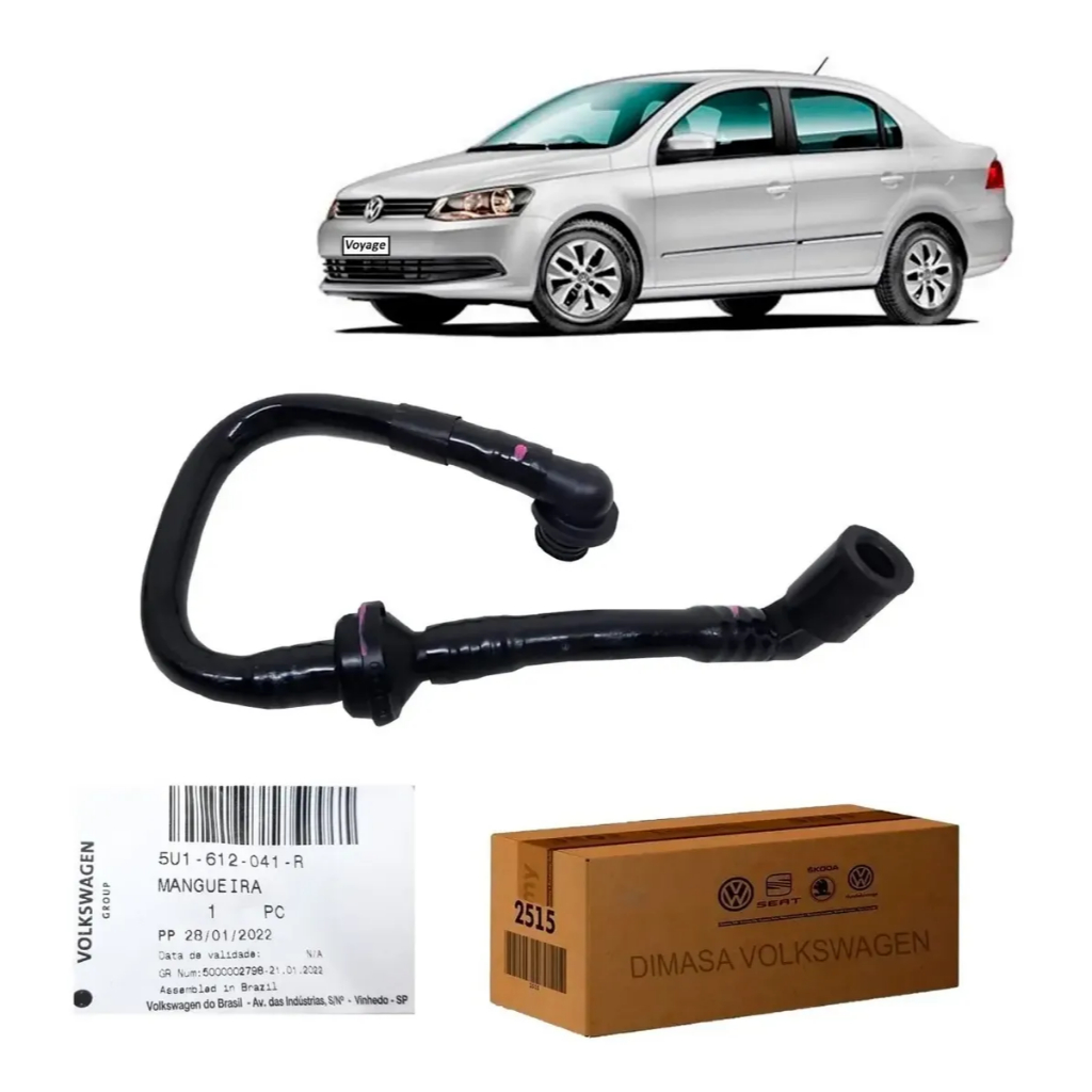 Mangueira De Vacuo Servo Freio Voyage G6 Original Volkswagen 5u1612041r
