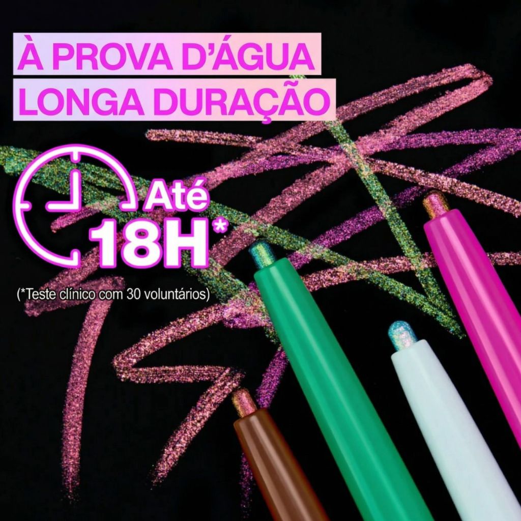 Delineador de Olhos À Prova D'água Wet n Wild Longa Duração - Chameleon Chrome Eyeliner