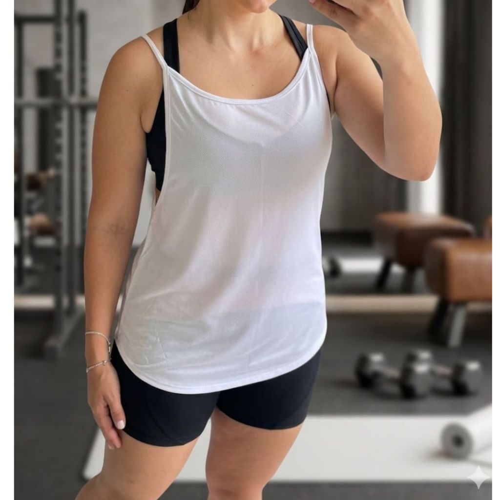 Detalhes do Regata Feminina Dryfit Academia Treino CrossFit
