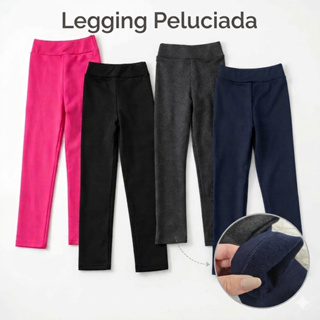 Kit 3/4 Legging Infantil Feminina Peluciada Térmica Inverno Tam 1 ao 10 em Oferta na Shopee