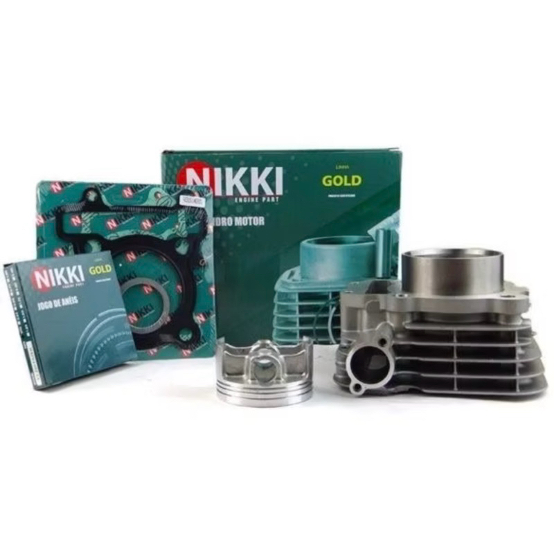 kit Cilindro Motor Completo Cg Titan Fan Bros 160 Pistão Anéis Junta Original Nikki gold
