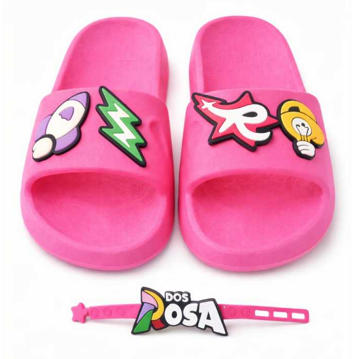 CHINELO NUVEM TURMA DOS ROSAS ELEMENTOS VIRAL YOUTUBERS + PULSEIRA EXCLUSIVA