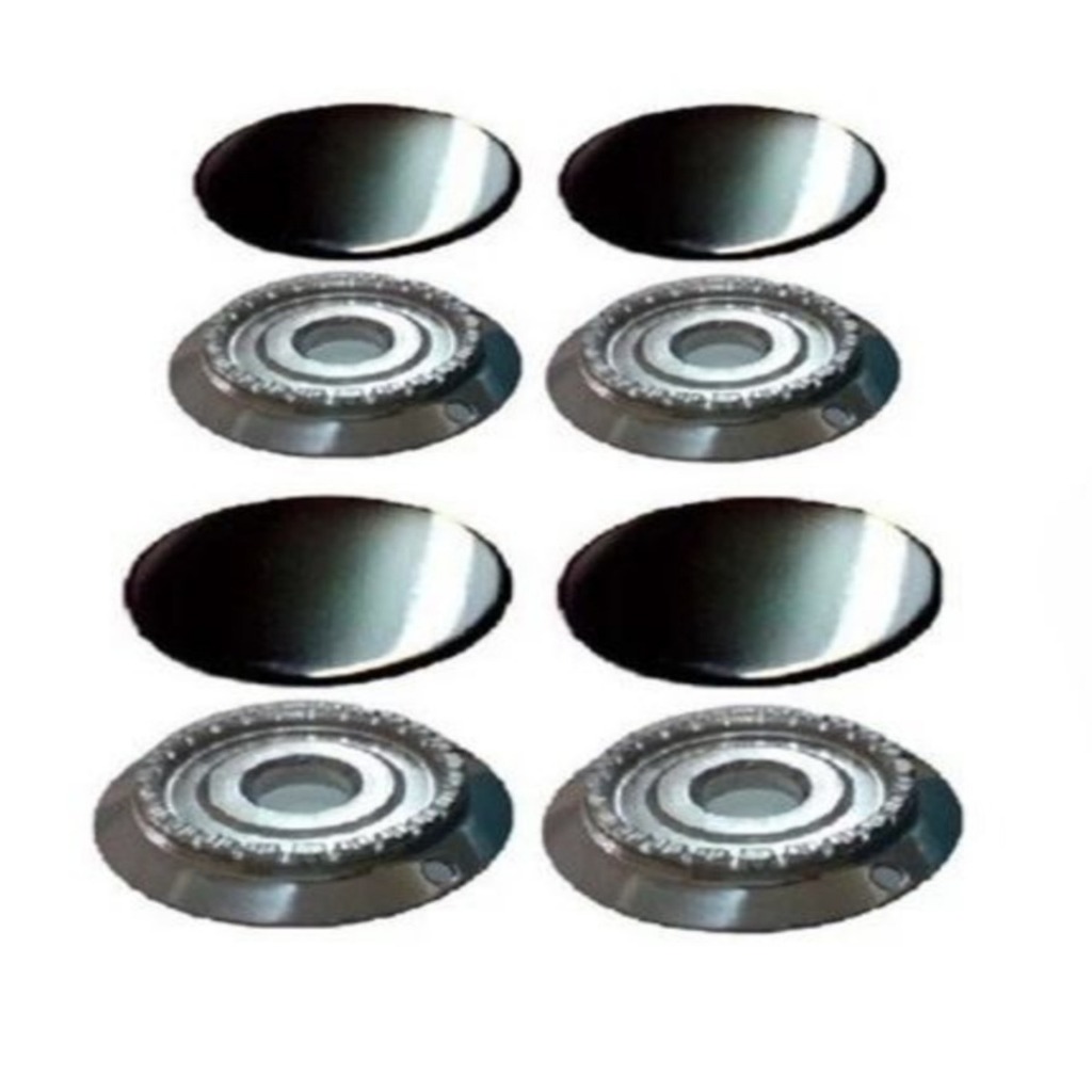 Kit Fogão Mabe GE Dako Continental 4 Bocas (Com acendedor automático) Bacia + Espalhador 2G - 2P Original