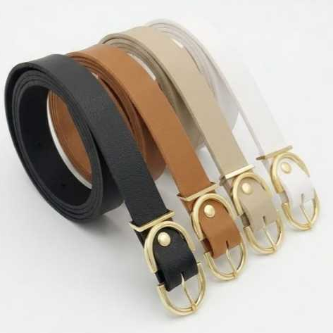 CINTO FEMININO--- F-D                 KIT  2 pç preto marrom branco nude cinto lindo de boa qualidade social luxuoso