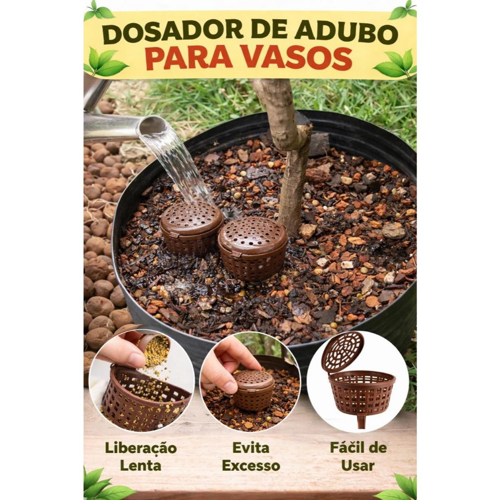 Kits Porta Adubo Vasos Bonsai Plantas Orquídeas