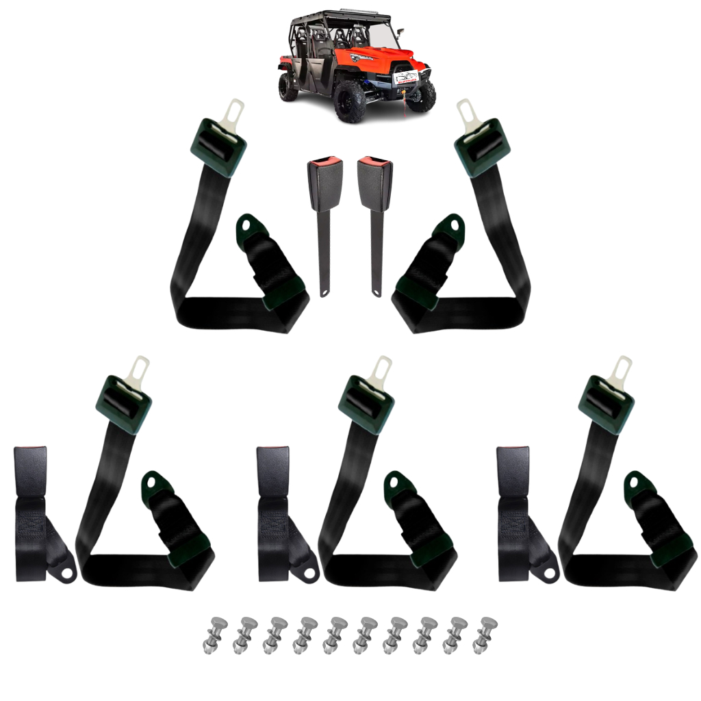 Kit 5 Cinto De Segurança Bugue Buggy Completo Dois Pontos Estático Macho E Fêmea