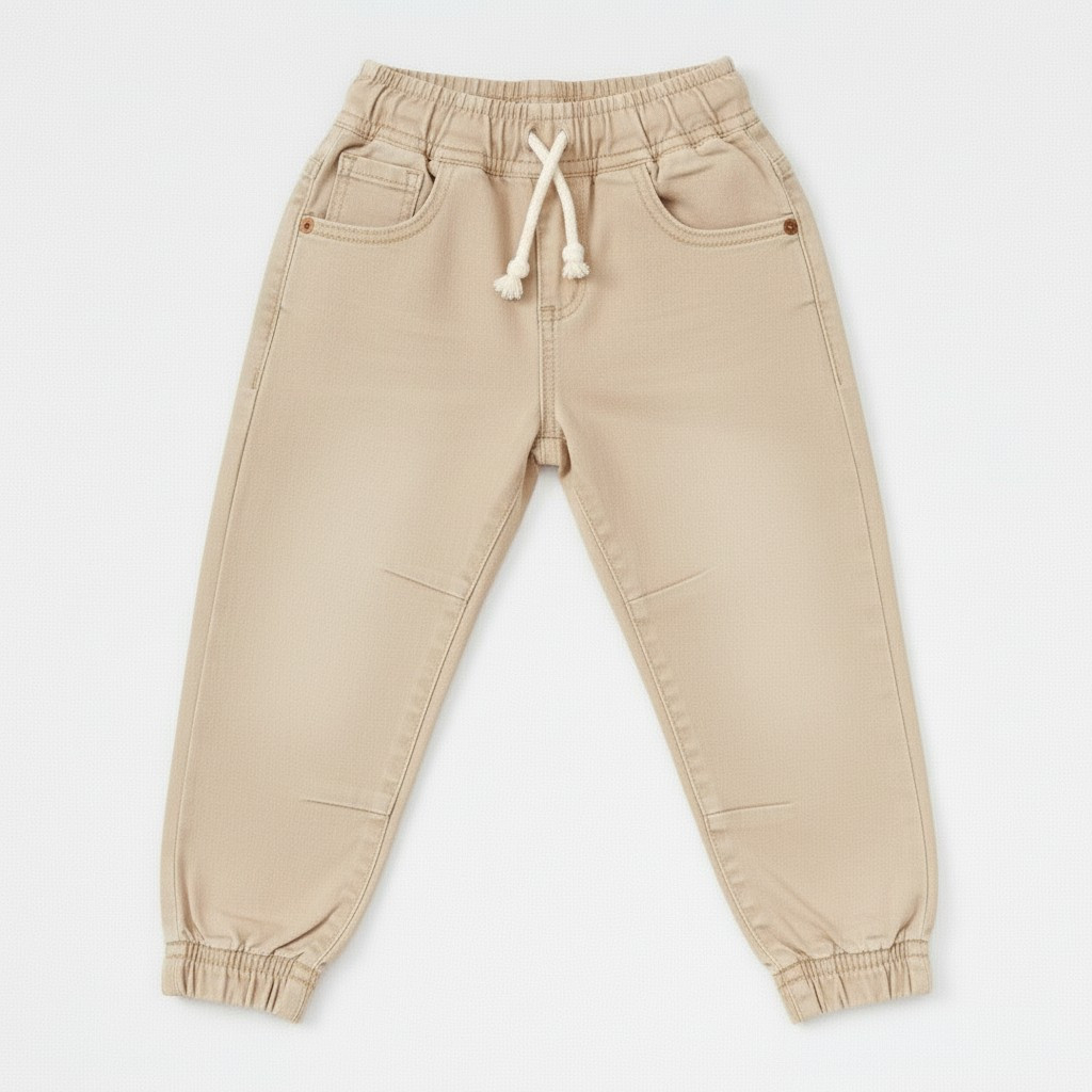 Calça Jogger Infantil Juvenil Menino Jeans Punho Elástico
