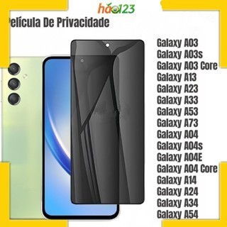 Película Vidro 3D Privacidade Anti Spy Tela Para Samsung GalaxyA23 5G A33 A53 A73 A04 A04s A04E A04 Core A14 A24 A34 A54