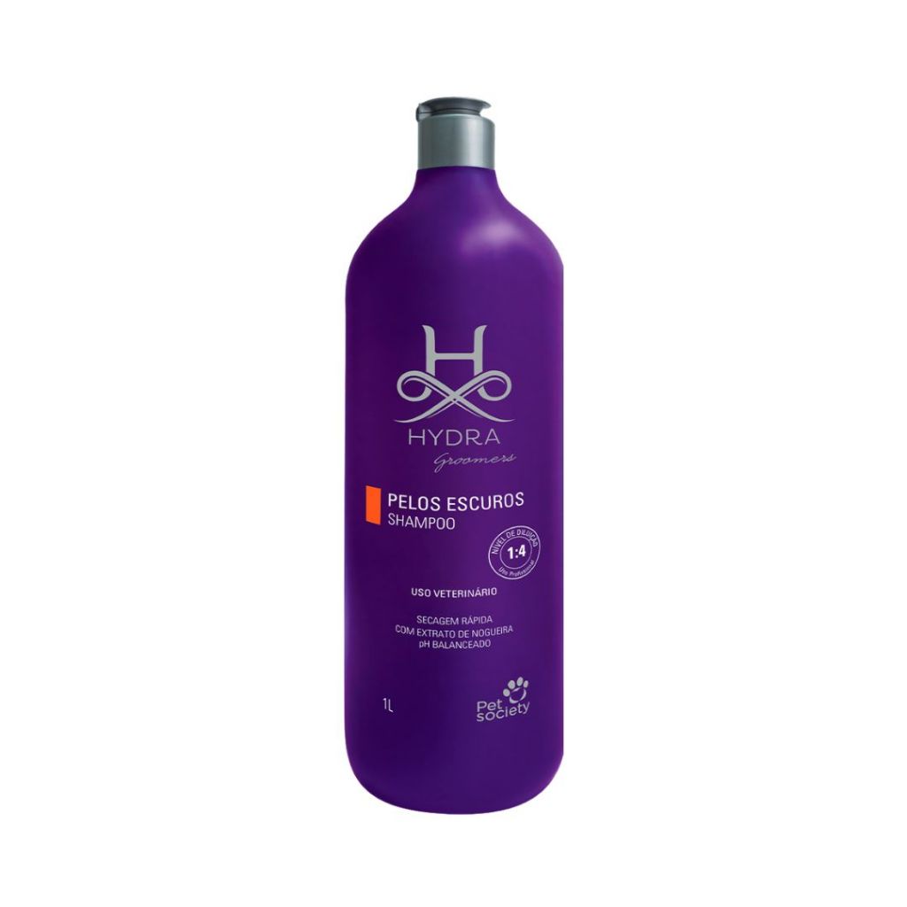 Shampoo Pelos Escuros Hydra Groomers Cachorro Gato 1L Diluição 1:4
