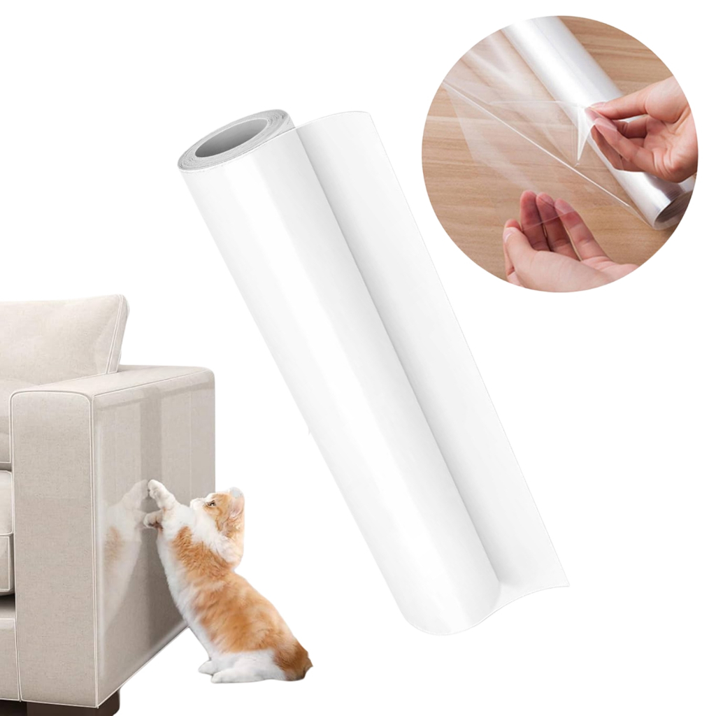 Protetor Pet Sofá Adesivo Transparente 23cm x 3m Gato Móvel Casa Arranhador