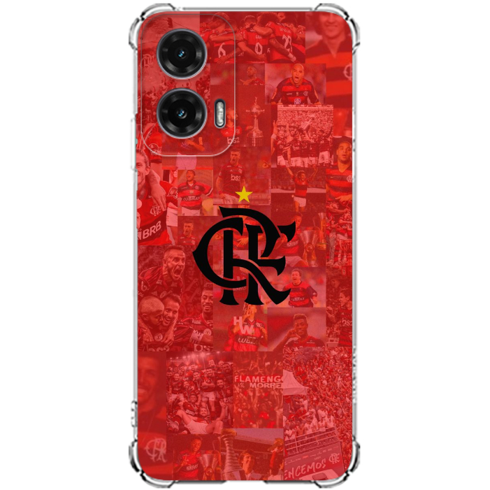 Moto G05, G15, G35, G75 Compatível Capa Mengão Rubro Negro Capinha Case TPU Inspirada Flamengo — imagem 2 de 2