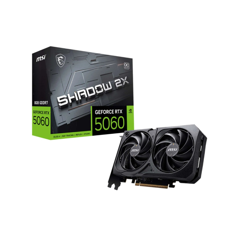 VGA PCI-e GeForce RTX5060 MSI Shadow 2X OC 8GB DDR7 128 bits [912-V537-038] (1xHDMI/3xDP)