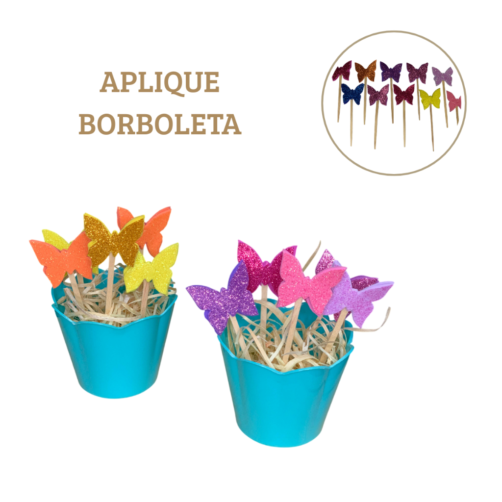 Borboletas De EVA Artesanato Decoração Bolo Fake Apliques EVA