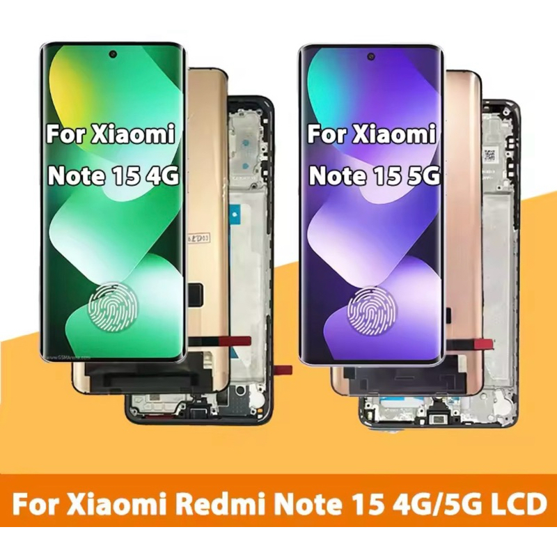 Tela Frontal Touch Compatível Xiaomi Redmi Note 15 4G/5G 2510DRA23E 25096RA9BG A