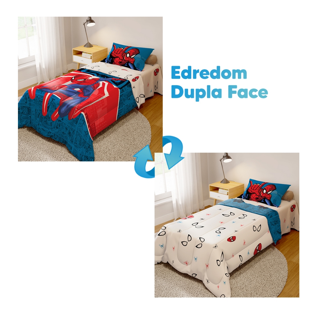 Jogo de Edredom Infantil Dupla Face Homem Aranha — imagem 2 de 2