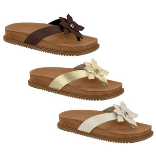 Chinelo Feminino Confortável com Flor Casual Leve Macio Beira Rio 8524.112