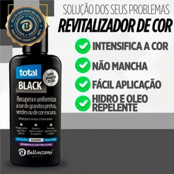 Total Black Ativador de Cor Recupera e Uniformiza Granitos Pretos ou Escuros 140ml - Bellinzoni