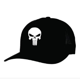 Boné Snapback Trucker Aba Curva Masculino Estampa Caveira Premium Ajustável