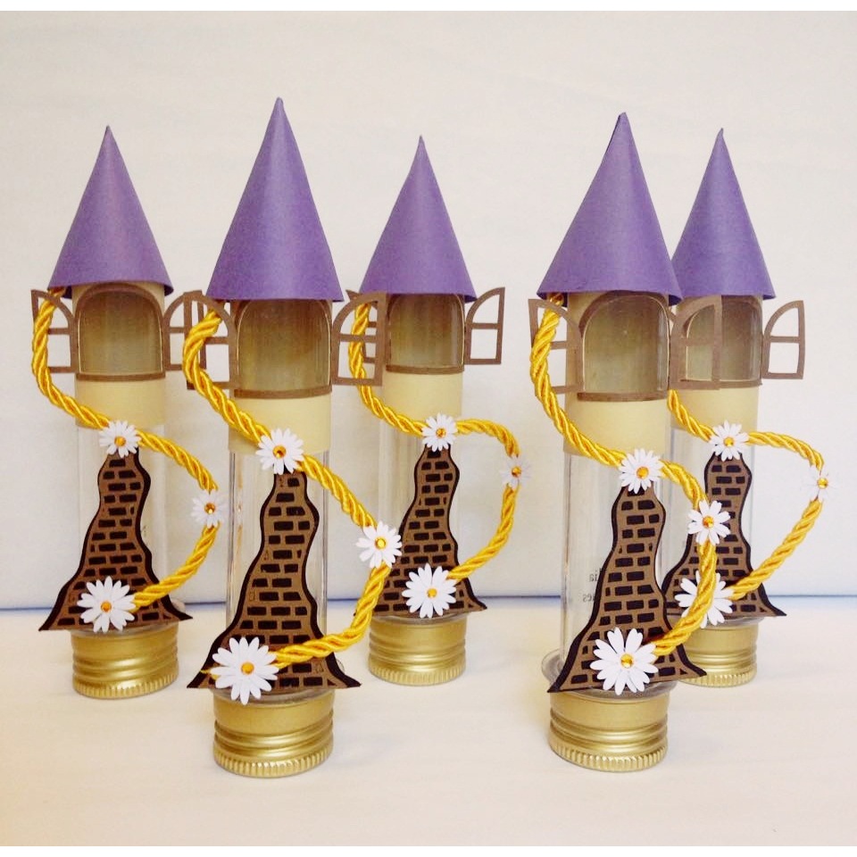 20 Tubetes 3D Personalizado Lembrancinha Princesa Rapunzel