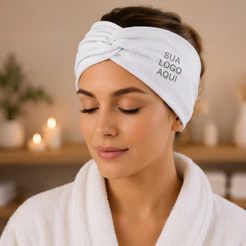 Faixas de Cabeça Larga Estilo Turbante com Nó Personalizado