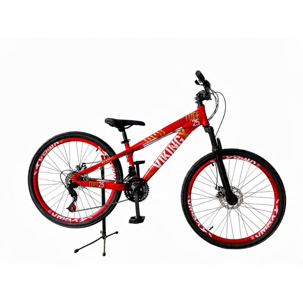 Bicicleta VikingX Tuff25 21V Roda Vmaxx Vermelho Freio a Disco - Vermelho