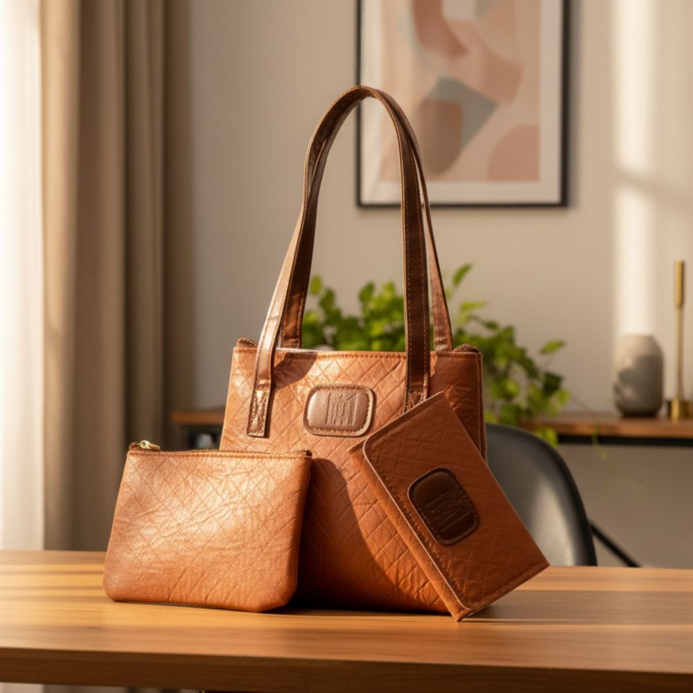 Bolsa Feminina Kit 3 Peças Mini Tote Casual + Carteira + Necessaire em Oferta na Shopee