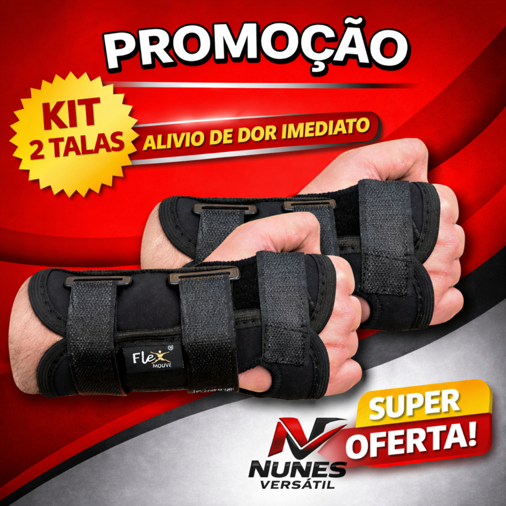 Kit 2 Tala para punho Ortopédica Ajustavel l Alivio de dor Tendinite e Túnel de Carpo