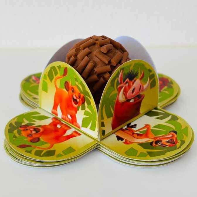 Forminhas de Doces Rei Leão Simba Personalizada no Tema / Aniversário / Lembrancinha de Festa / Decoração de Festa