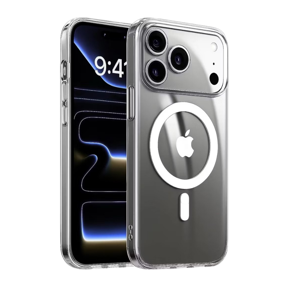 Capa Capinha Case MagSafe P/ iPhone 12 13 14 15 16e 17 Pro e Max Magnética Transparente Anti Impacto