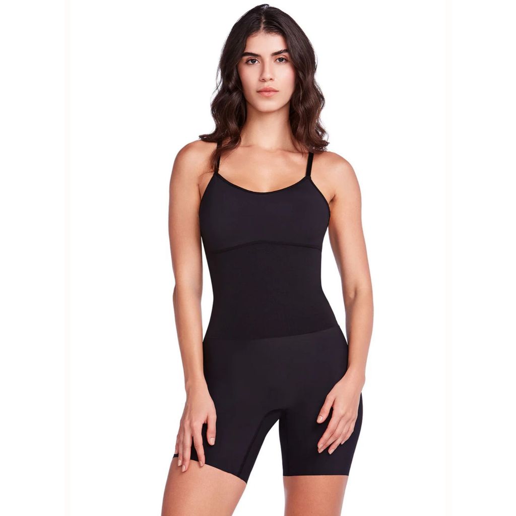 Body Modelador Bermuda Com Bojo Invisível Afina Cintura Reduz Medidas Efeito Invisível Plié