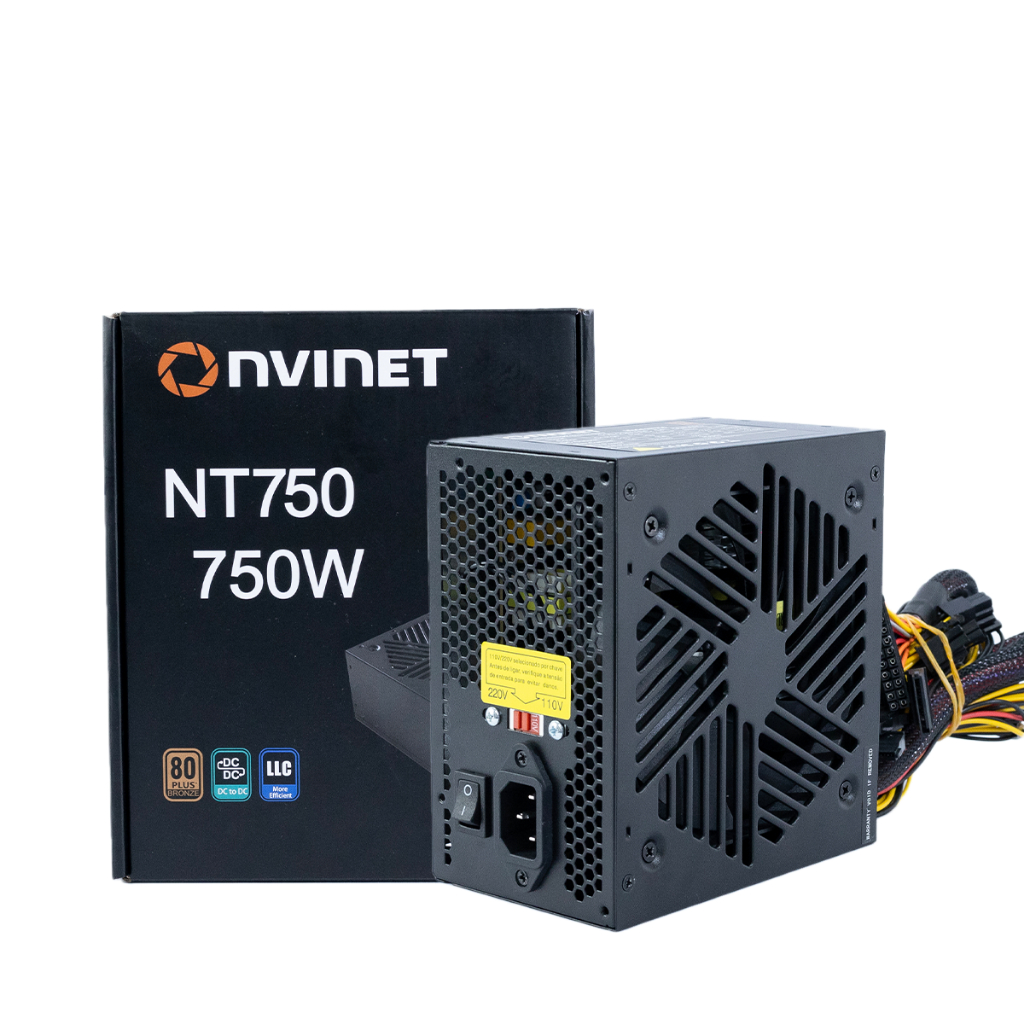 Fonte ATX 750W NVINET Bivolt para PC Gamer