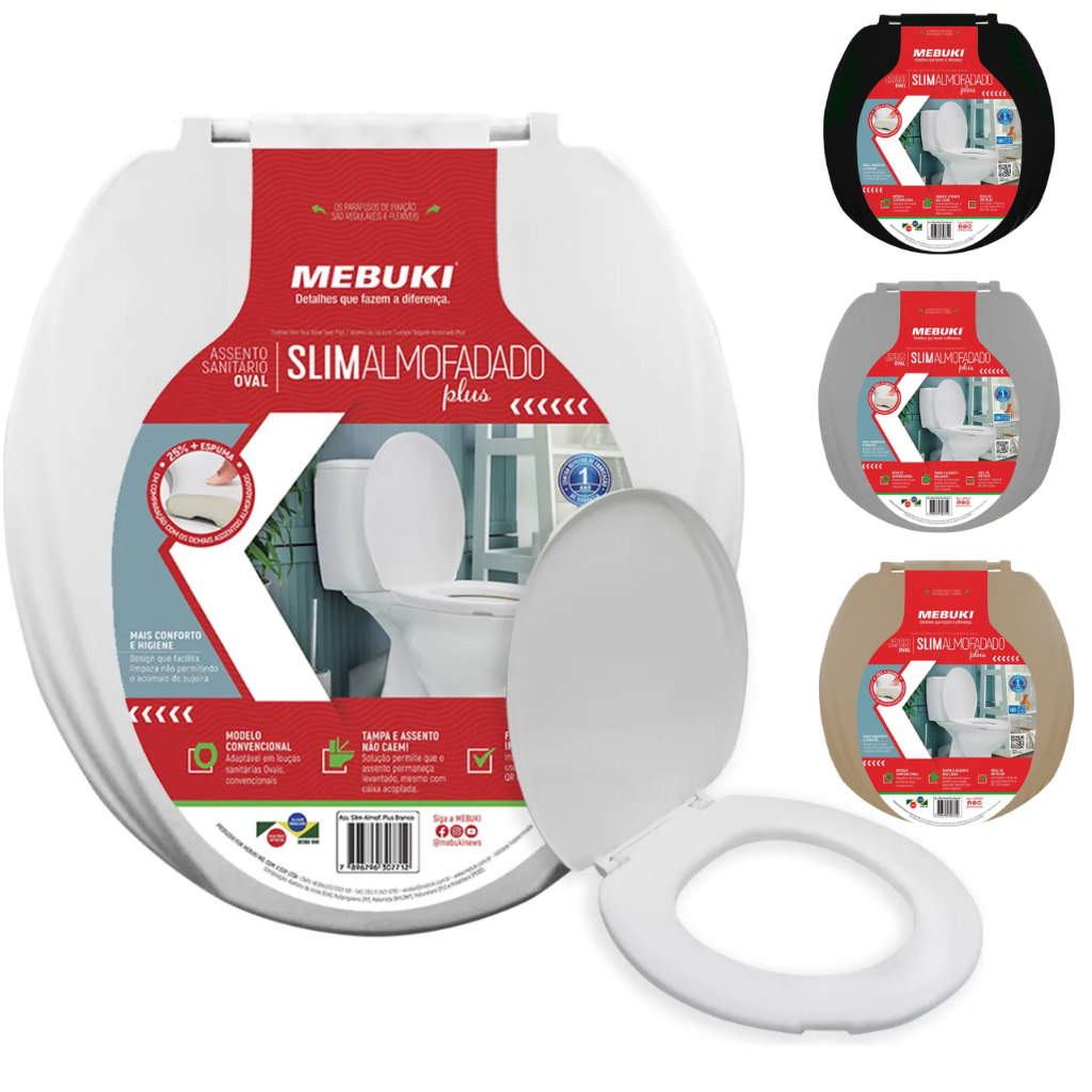 Assento Sanitário Almofadado Tampa De Vaso Sanitário Oval Universal Almofadado Deca Celite Icasa