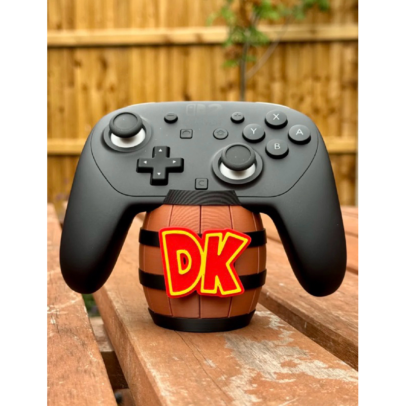 Suporte Donkey Kong para Controle Pro Nintendo Switch 2 | Base Gamer Estilo Barril DK