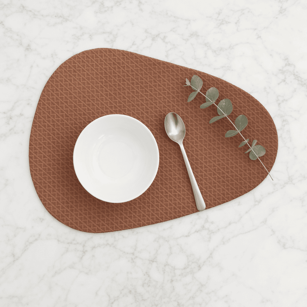 Jogo Americano Formato Pedra Orgânico Tecido Sousplat Porta Copos Mesa Posta Jantar Decoração Kit 2 4 6 8 10