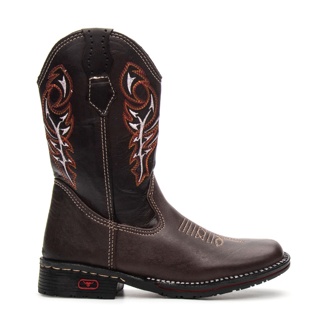 Bota Botinha Infantil Texana Country 602 Café