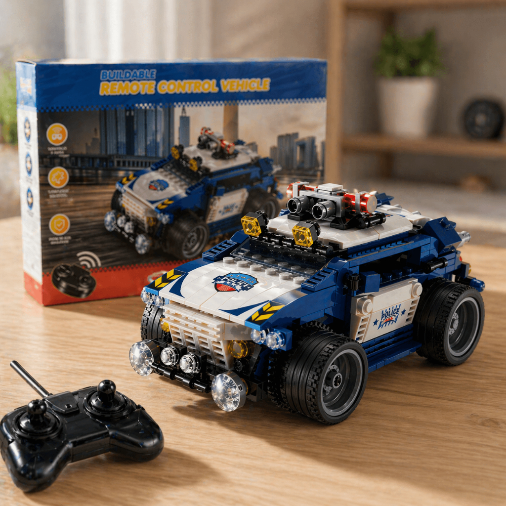 Carrinho Blocos De Montar Com 302 Peças Com Controle Remoto Colecionável Brinquedo Infantil Criança