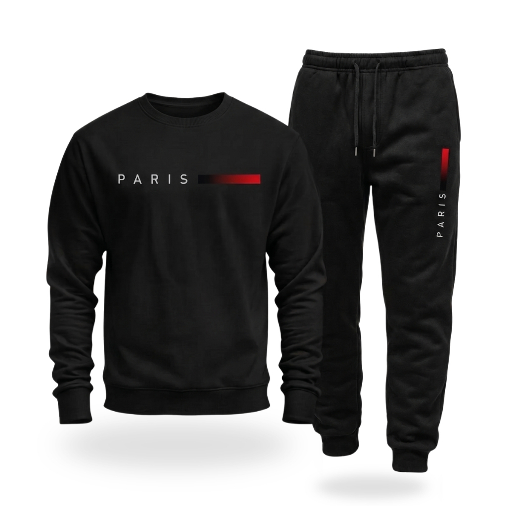 Conjunto Moletom Masculino Paris Blusa Frio Calça Jogger Inverno Premium