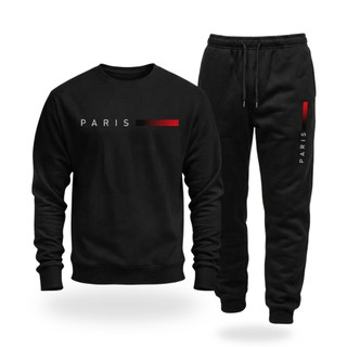 Conjunto Moletom Masculino Paris Blusa Frio Calça Jogger Inverno Premium