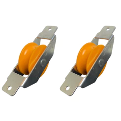 Kit 2 Roldana Aliaço Portão Correr Silencioso Nylon 2 Polegadas (5 cm) Canal Ferro Em U 5/8 (16 mm)