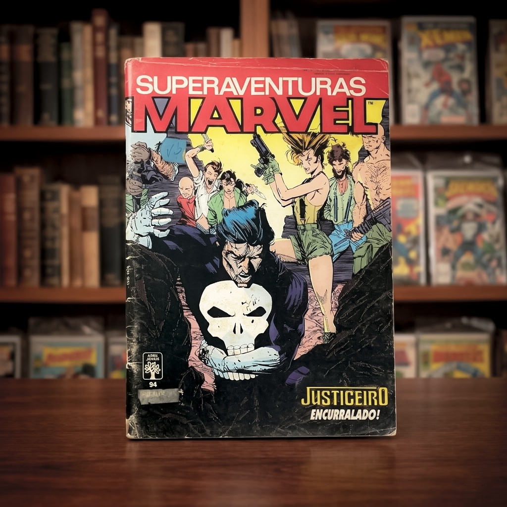Superaventuras Marvel: Justiceiro Encurralado | Nº94 | Abril Jovem | 1990 | Formatinho | Gibi | HQ