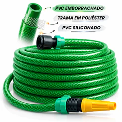 Mangueira de Jardim Trançada Reforçada flexivel 3 camadas Verde