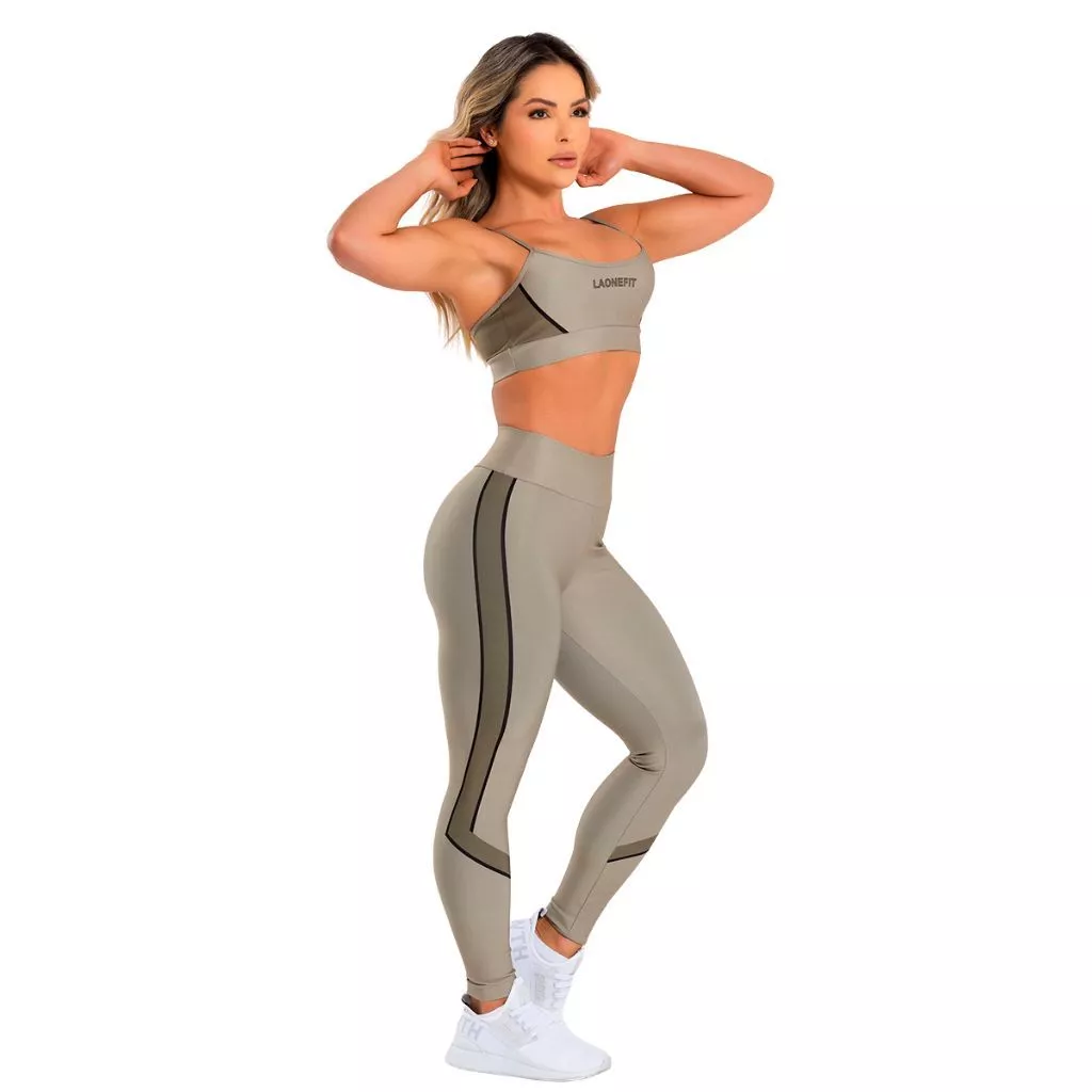 Conjunto Fitness Feminino Top e Calça Sports Treino Perfeito Tecido Premium FORTE - LAONEFIT — imagem 1