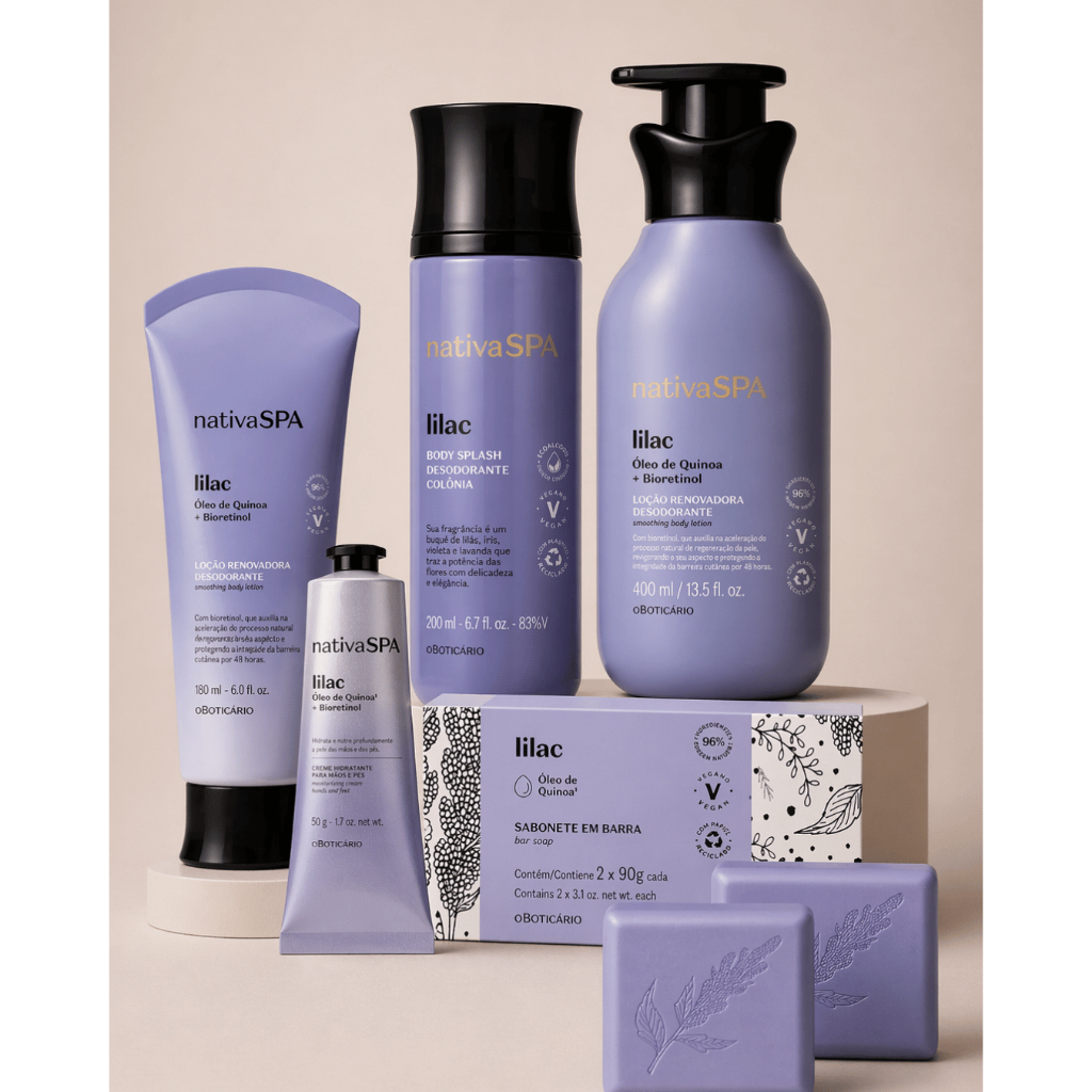 Lilac Nativa Spa - O boticário - Body Splash - Hidratante Corporal - Creme de Mãos - Sabonete em barra