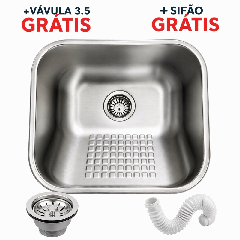 Tanque Inox Fosco 40x34 18 Litros Inox Premium 304 Completo + Valvula Incluso