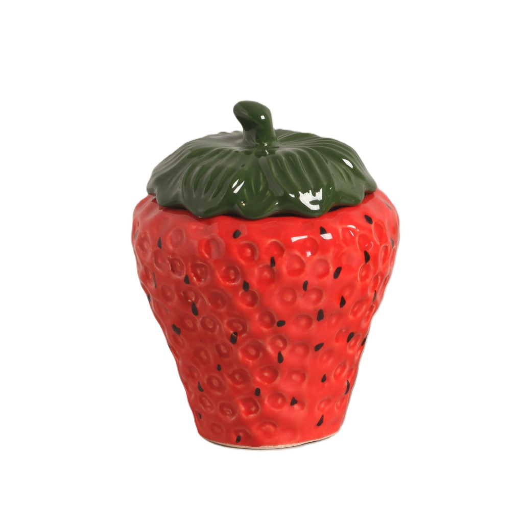 Pote Morango em cerâmica