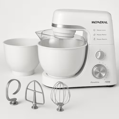 Batedeira Planetaria Mondial 700W 12V BP-03W-2B Branca