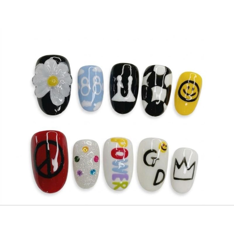 Unha Press On Inspirada GDragon BigBang VIP Kpop