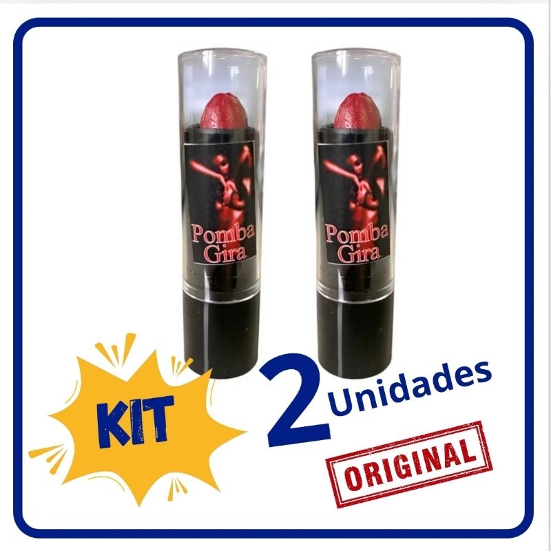 Batom Pomba Gira Ritualístico Baton vermelho kit com 2