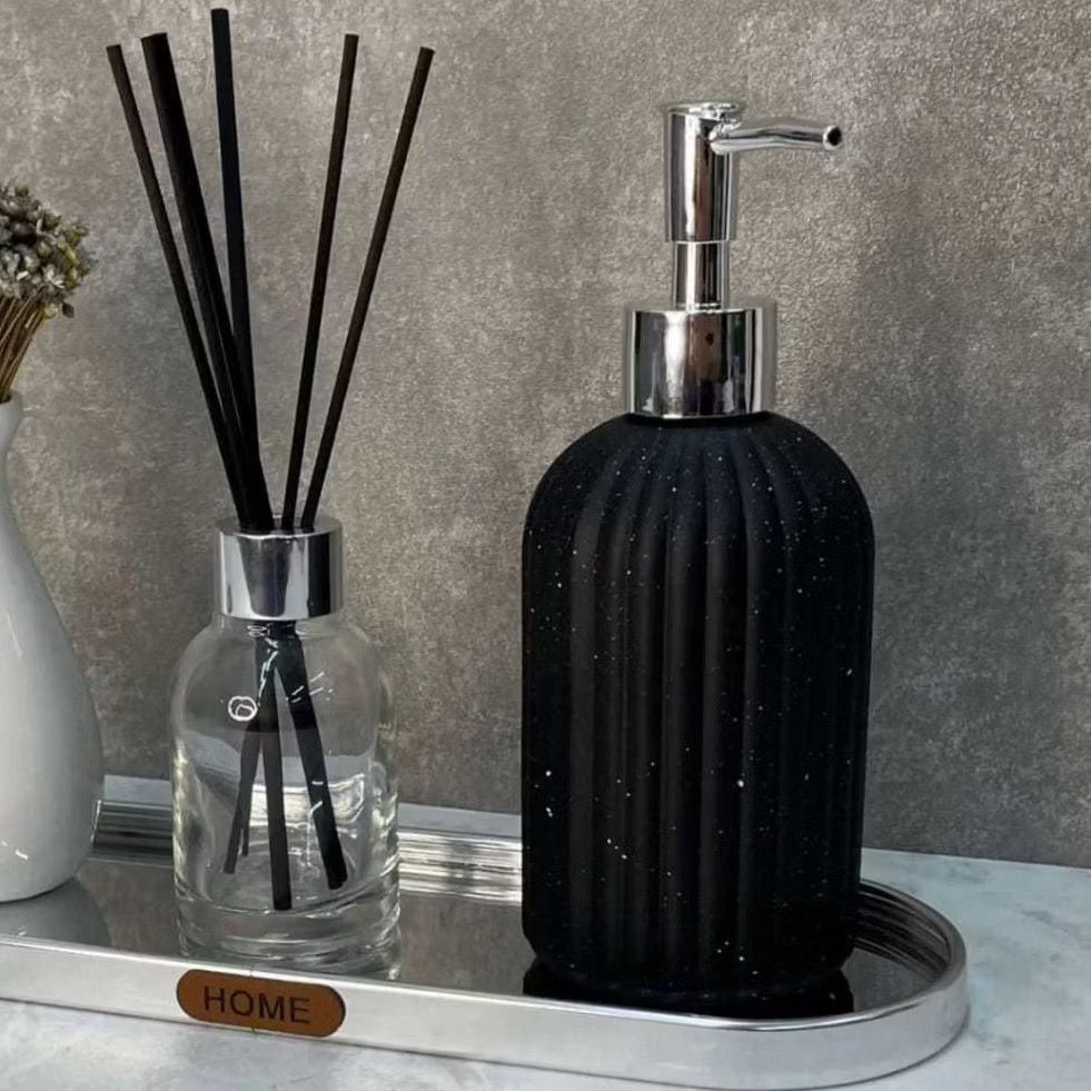 Detalhes do Porta Sabonete Líquido de Vidro 400ml Elegante Banheiro Cozinha Lavabo-Clink